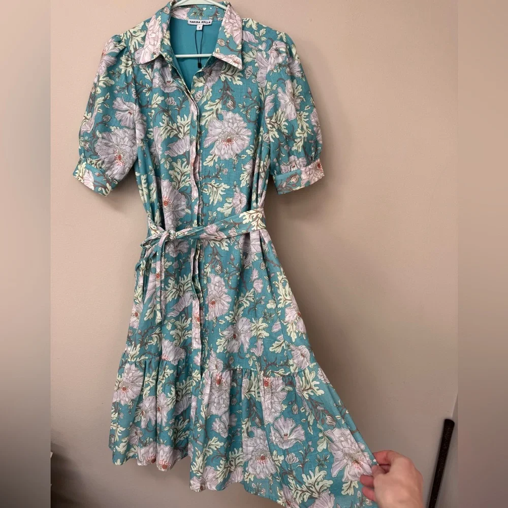 Yakira Bella Esme Dress – Blue Floral – Small – NWOT - Picture 4 of 10